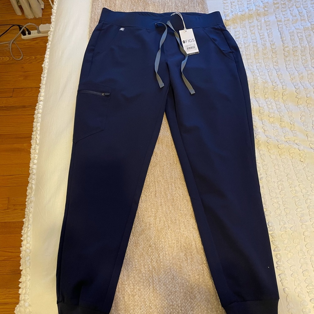 Figs Zamora Jogger Scrub Pants - Medium- Navy Blue